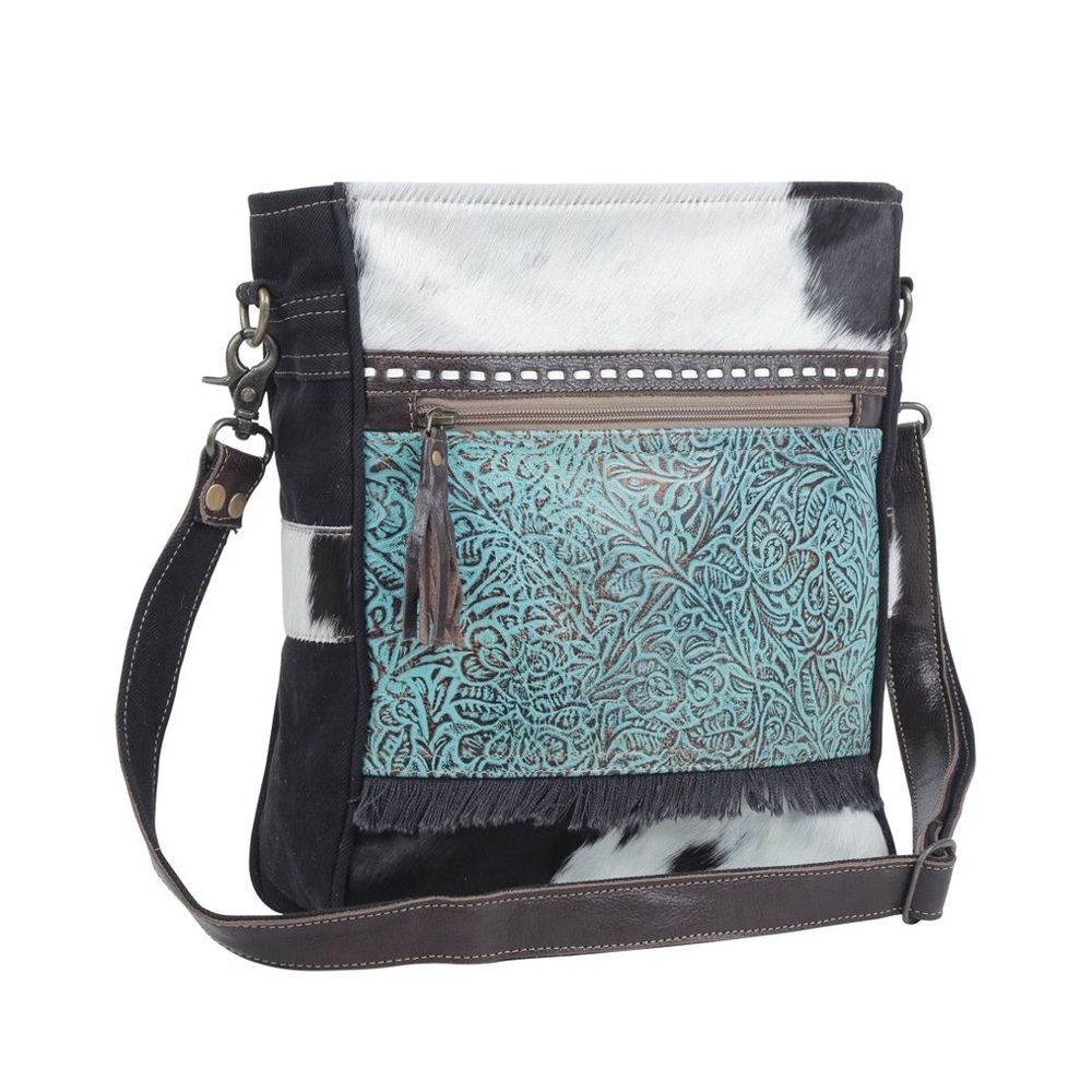 🔥LAST ONE🔥 Stagecoach Chic Handtooled Leather Cowhide Shoulder Bag - Picture 3 of 7